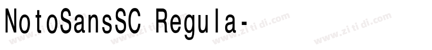 NotoSansSC Regula字体转换